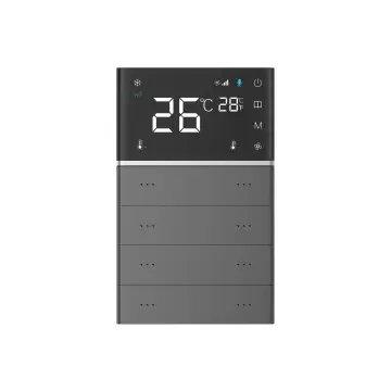 Akubela Knx Termostat 8 Kontrol Anahtar Kxtc B1B8 Eu Gri Akubela Akilli Ev Sistemleri