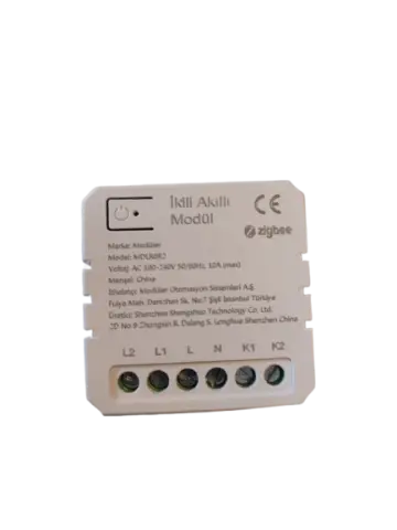Akubela Moduler Akilli Cift Role 10A Hafizali Zigbee Akubela Akilli Ev Sistemleri